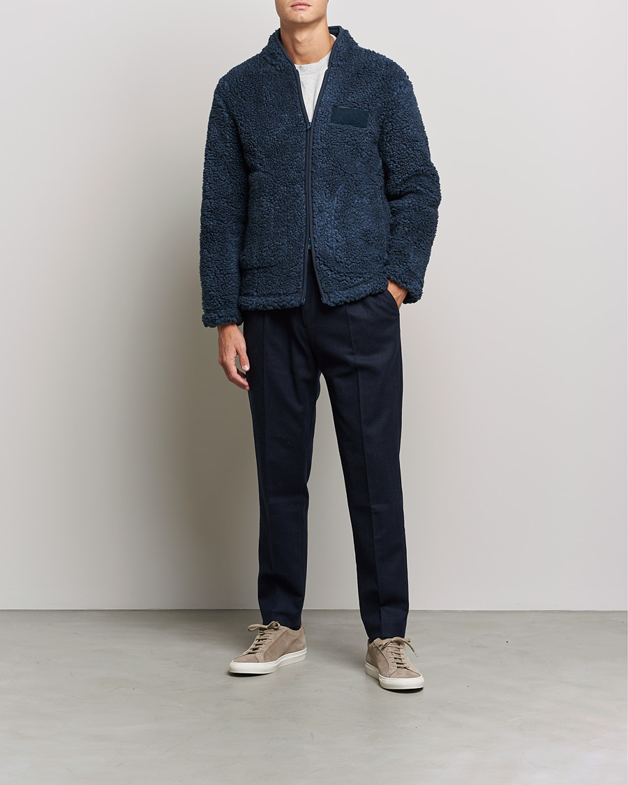 Herre | Gensere | NN07 | Morten Fleece Full Zip Sea Blue