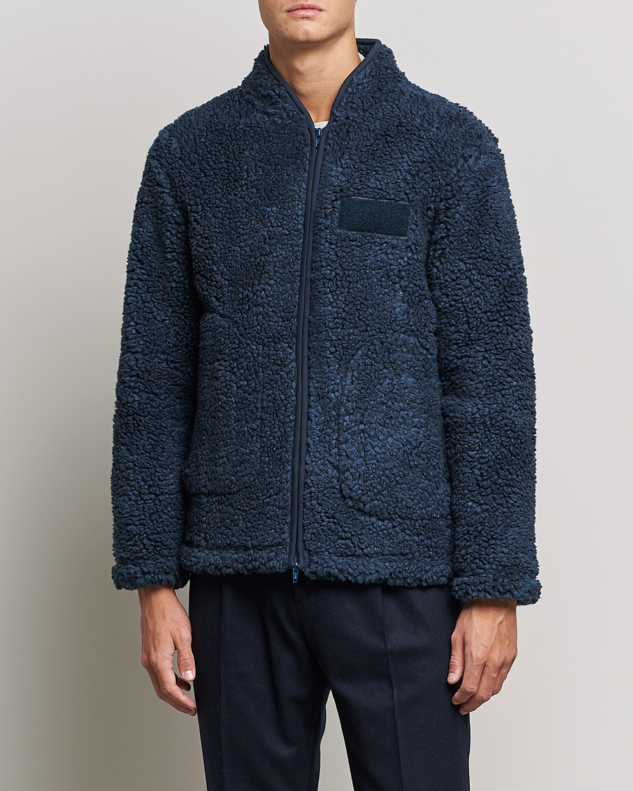 Herre | Gensere | NN07 | Morten Fleece Full Zip Sea Blue