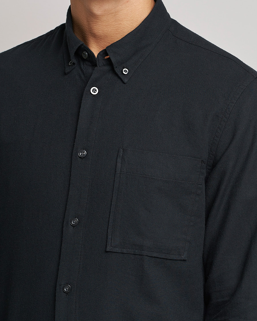 Herre | Skjorter | NN07 | Arne Brushed Flannel Shirt Black