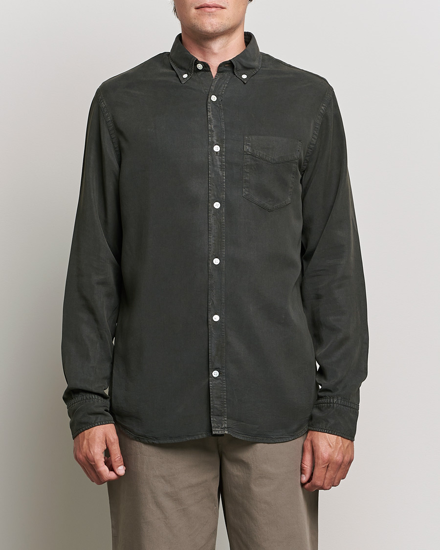 Herre | Skjorter | NN07 | Levon Tencel Shirt Dark Army