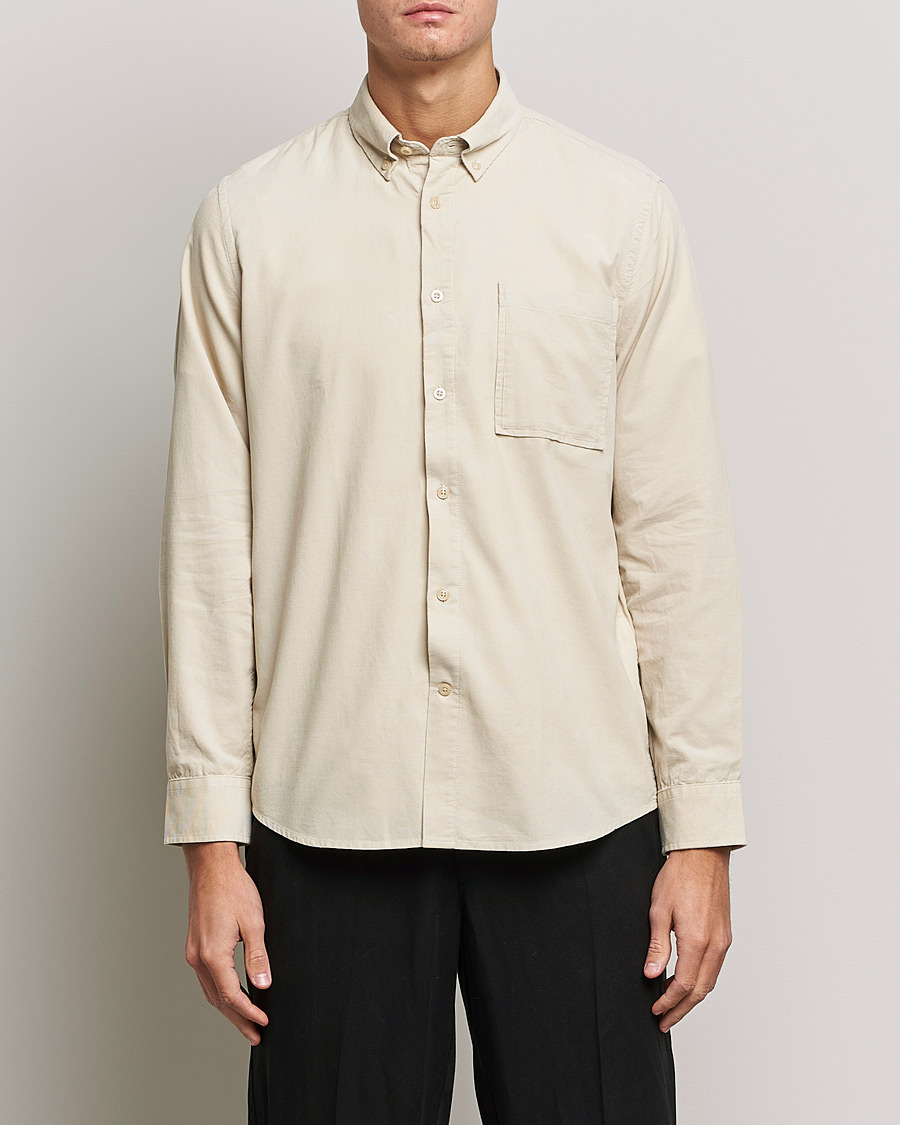 Herre | Skjorter | NN07 | Arne Corduroy Shirt Ecru