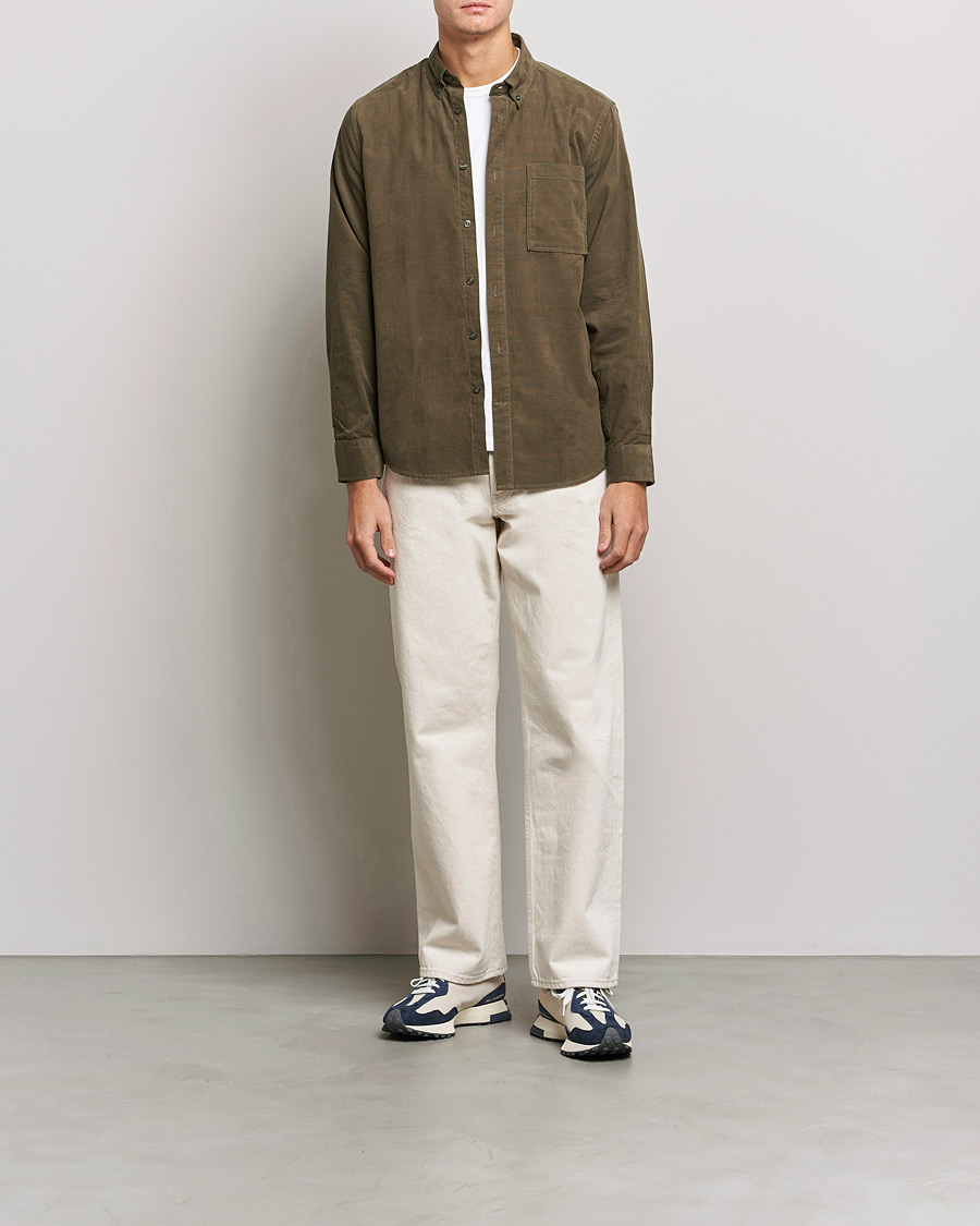 Herre | Skjorter | NN07 | Arne Corduroy Shirt Dark Clay