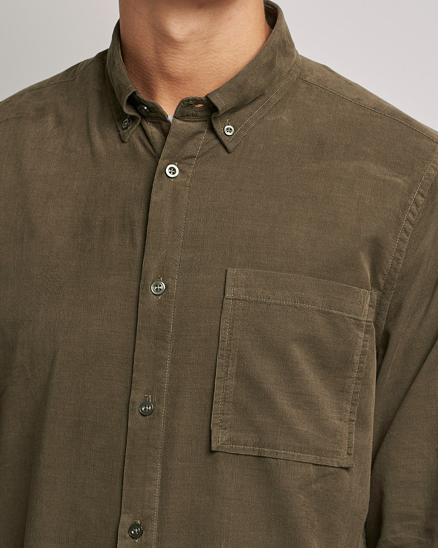 Herre | Skjorter | NN07 | Arne Corduroy Shirt Dark Clay