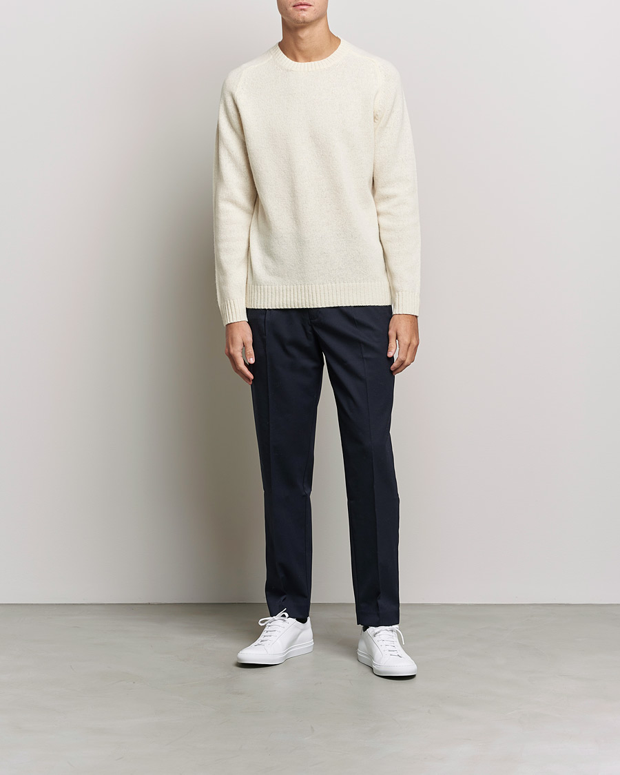 Herre | Gensere | NN07 | Nathan Brushed Crew Neck Ecru