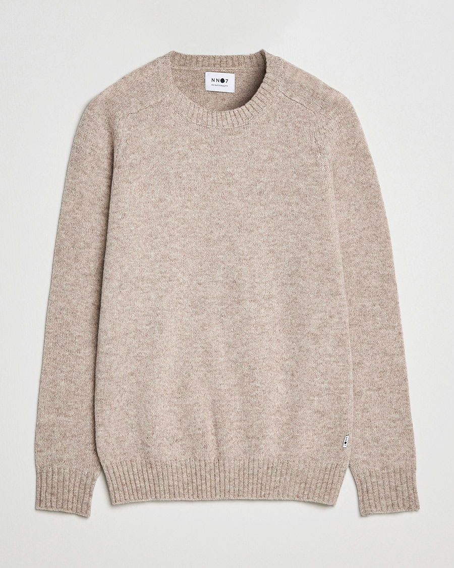 Herre | | NN07 | Nathan Brushed Crew Neck Khaki Melange