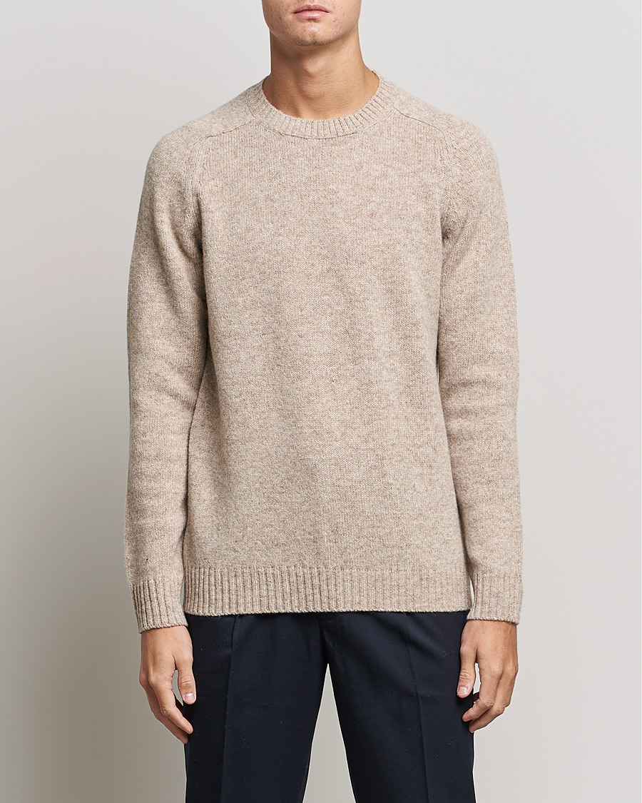 Herre | | NN07 | Nathan Brushed Crew Neck Khaki Melange