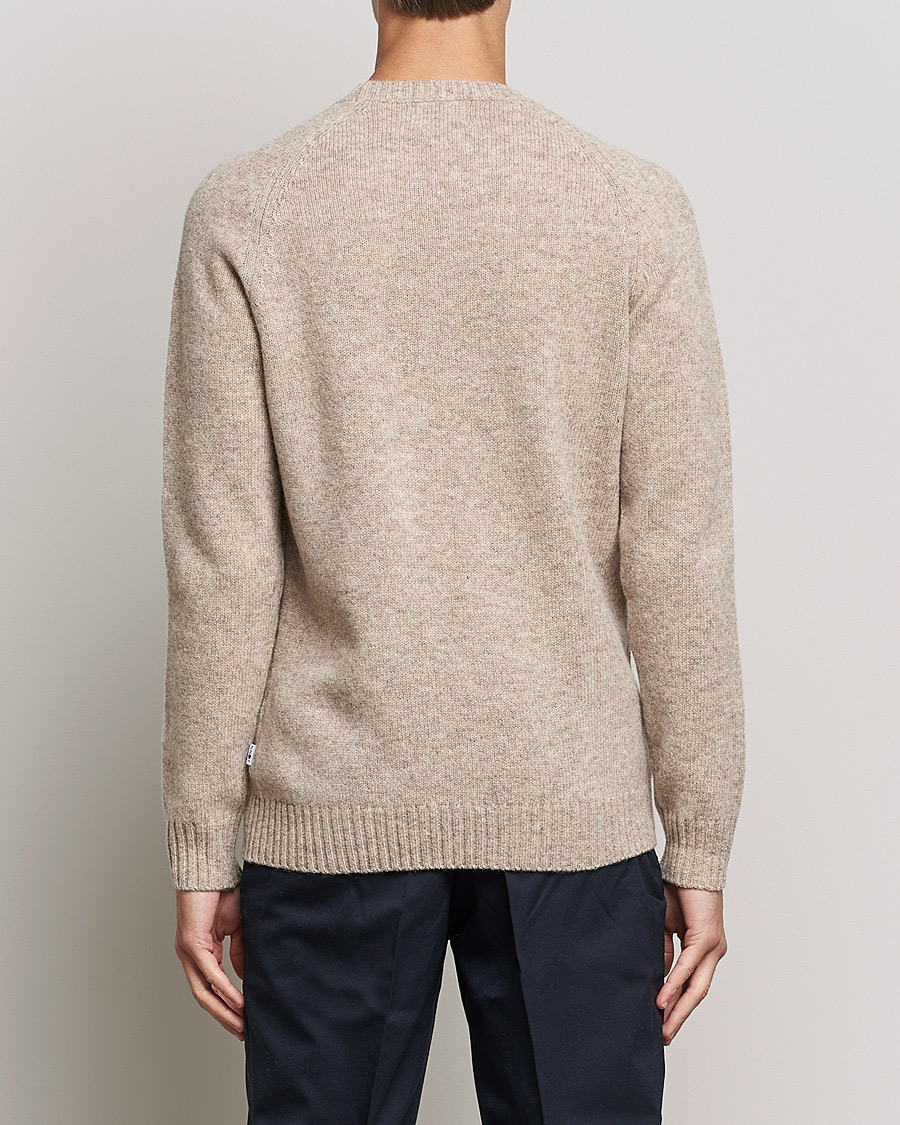Herre | Gensere | NN07 | Nathan Brushed Crew Neck Khaki Melange