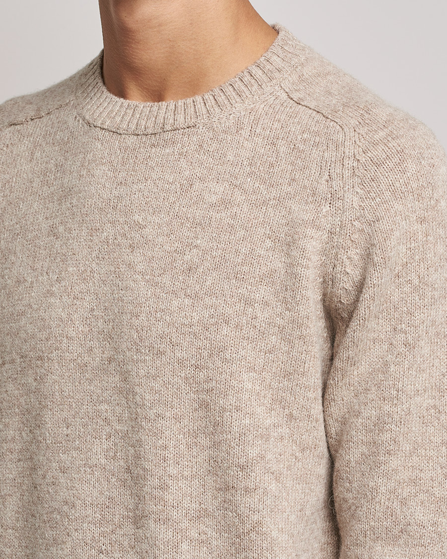 Herre | Gensere | NN07 | Nathan Brushed Crew Neck Khaki Melange