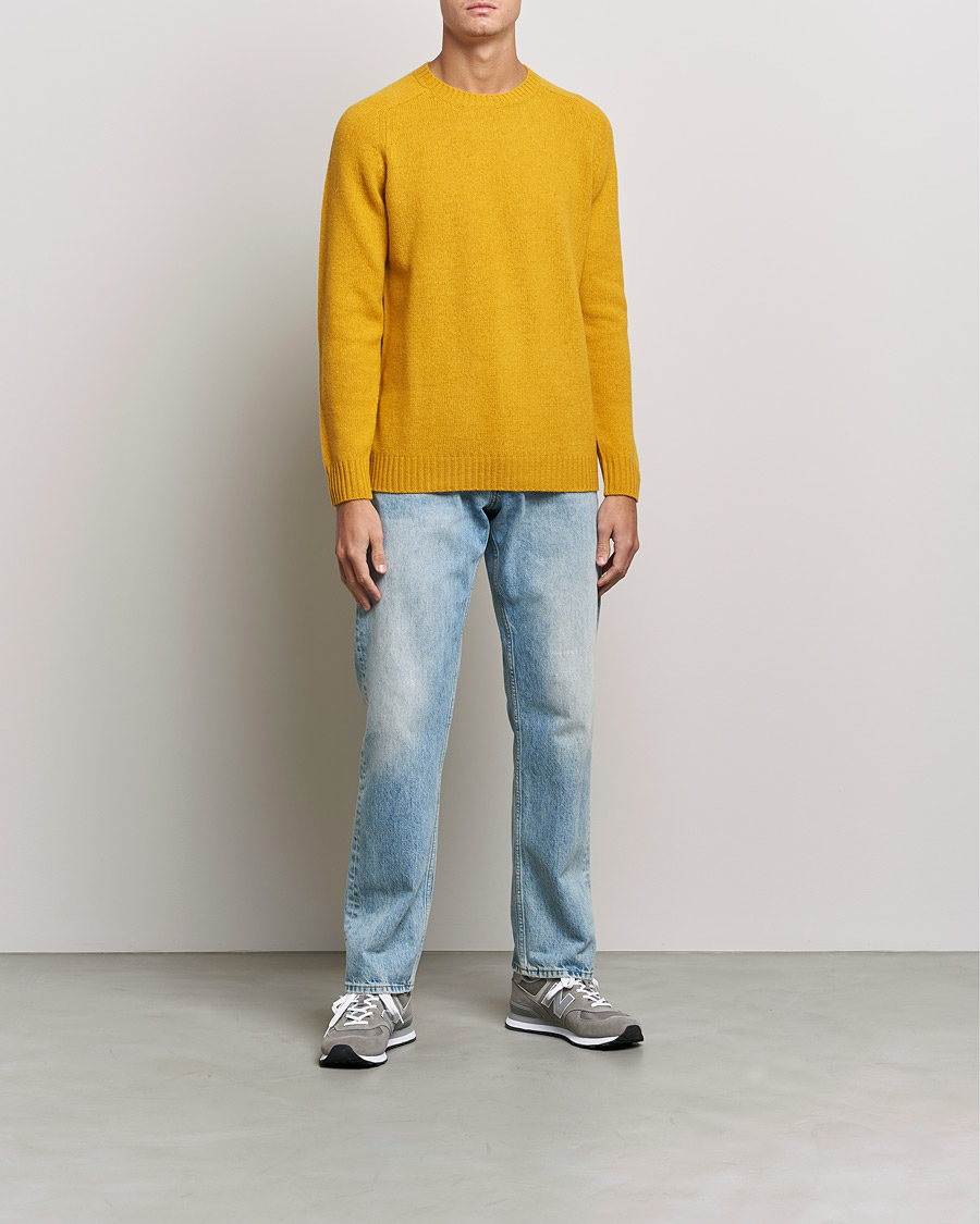Herre | Gensere | NN07 | Nathan Brushed Crew Neck Yellow