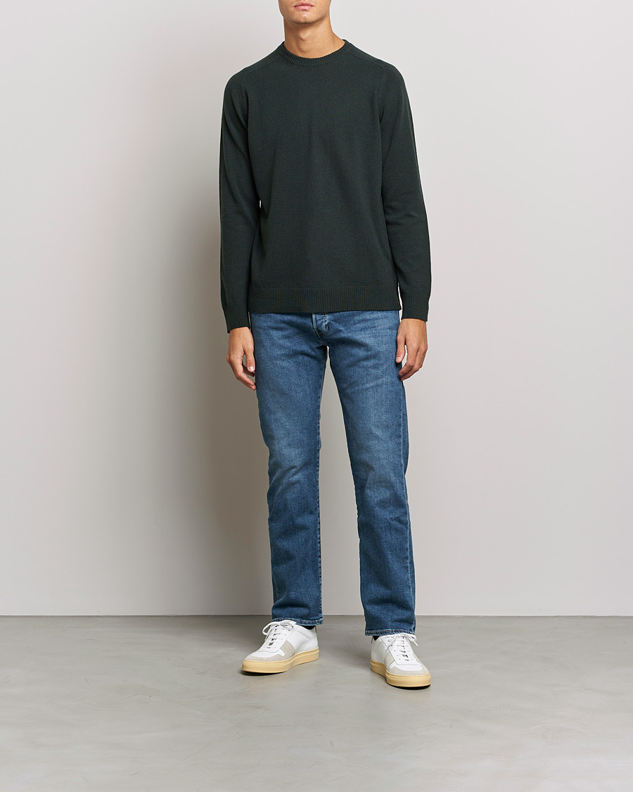 Herre | Gensere | NN07 | Edward Lambswool Crew Neck Pullover Dark Army