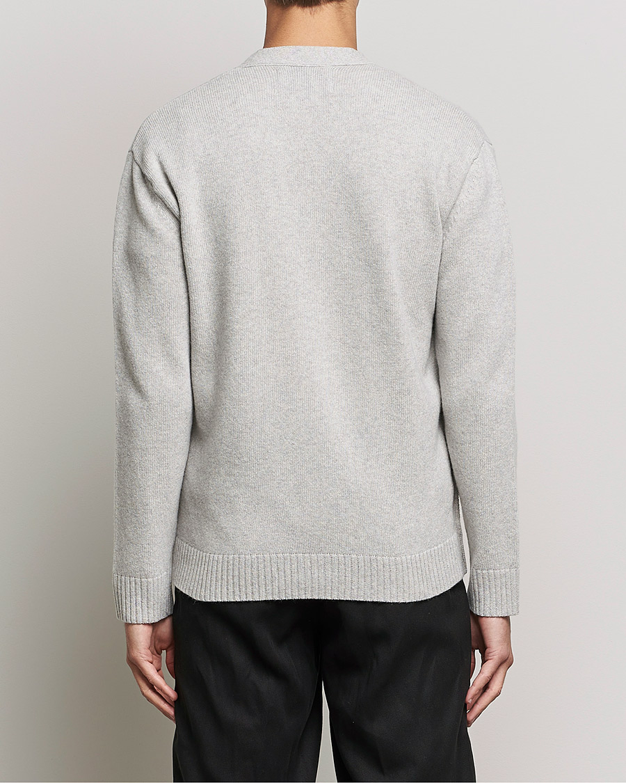 Herre | Gensere | NN07 | Bjorn Lambswool Cardigan Light Grey Melange