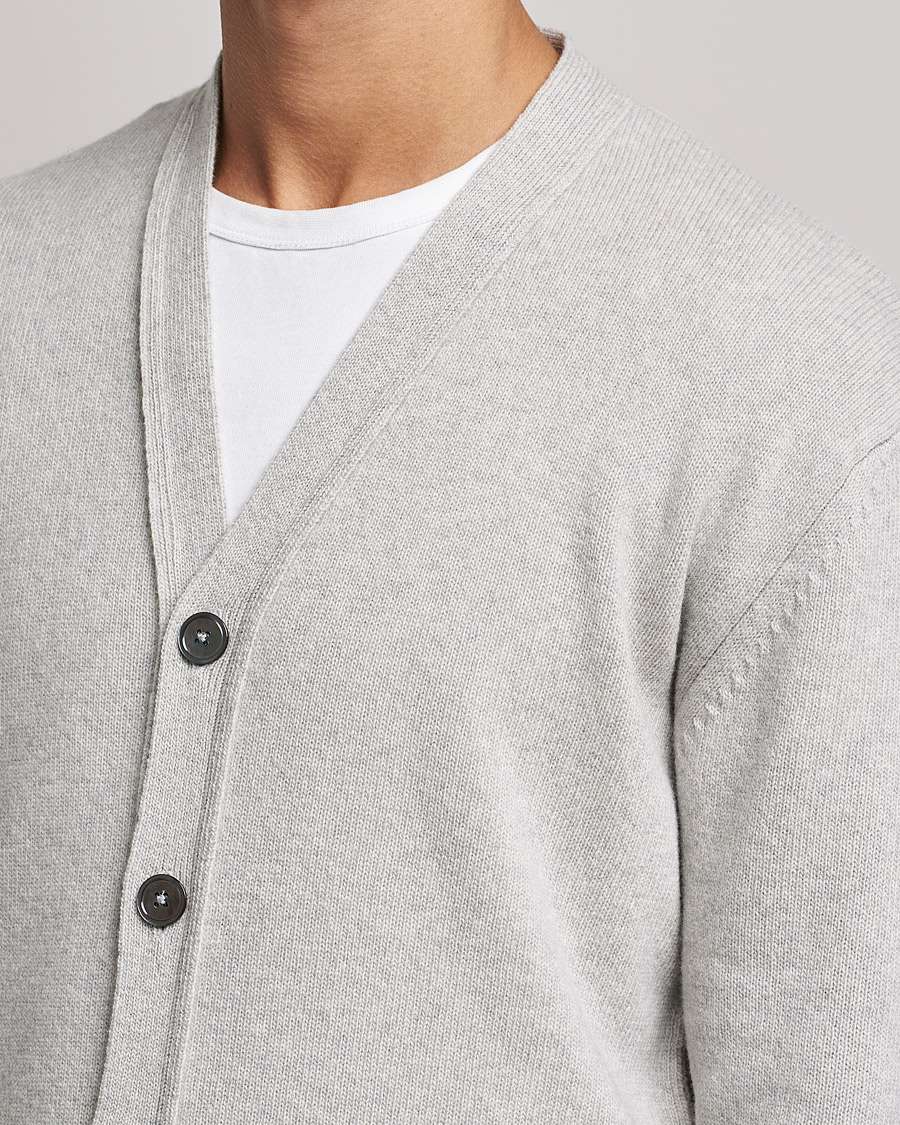 Herre | Gensere | NN07 | Bjorn Lambswool Cardigan Light Grey Melange