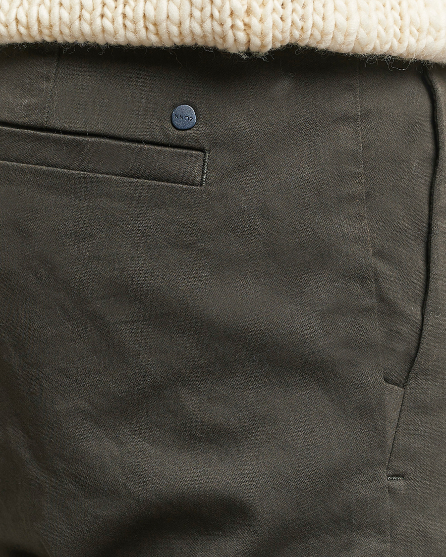 Herre | Bukser | NN07 | Theo Regular Fit Stretch Chinos Dark Army