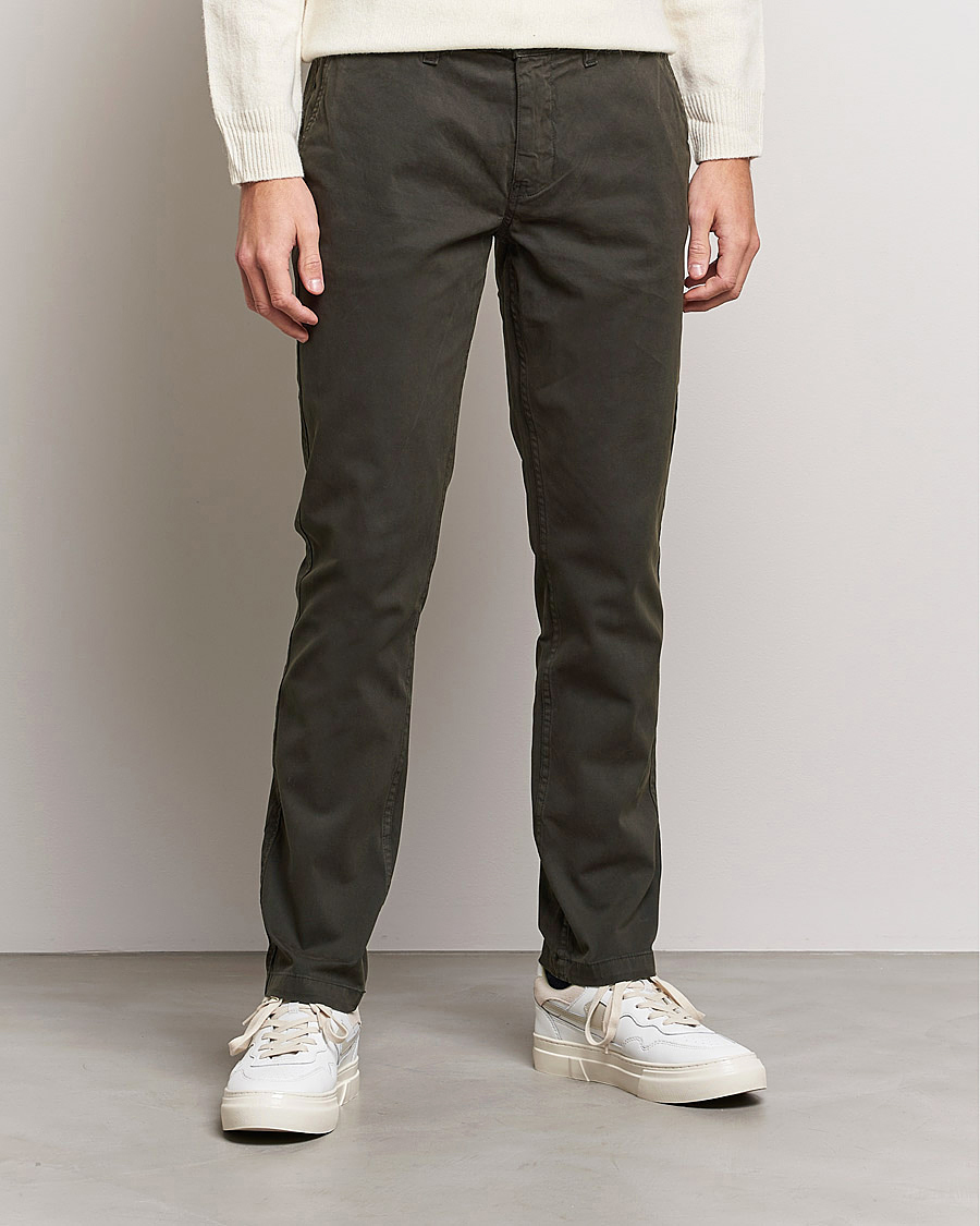 Herre | Avdelinger | NN07 | Marco Slim Fit Stretch Chinos Dark Green