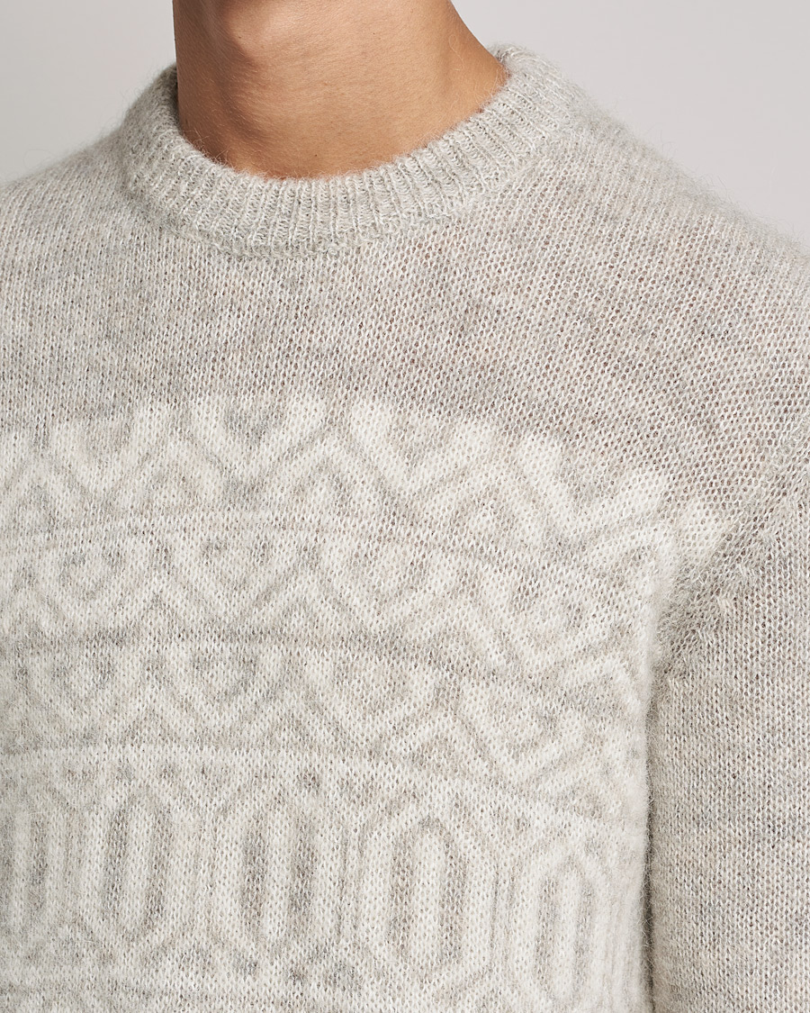 Herre | Gensere | NN07 | Jason Wool Knitted Sweater Grey Melange