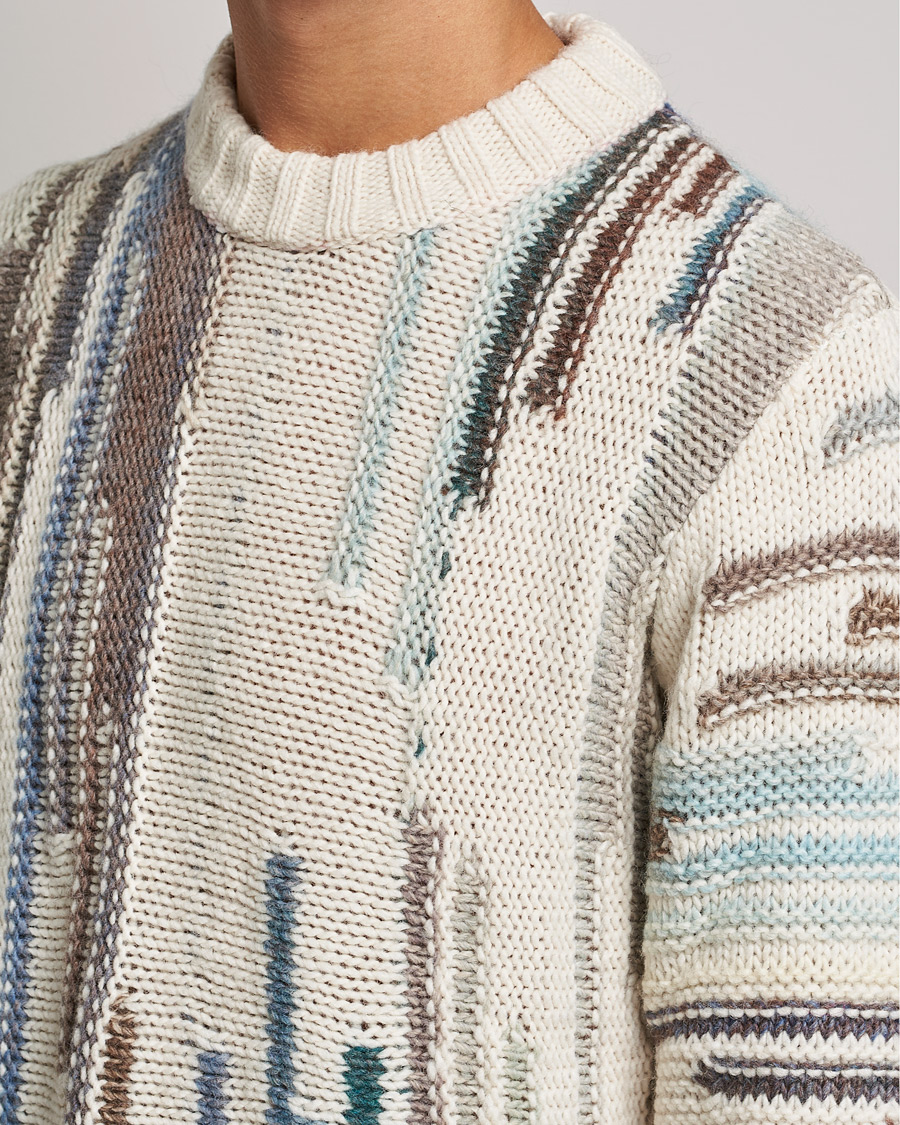 Herre | Gensere | NN07 | Brady Knitted Sweater Ecru Mutli