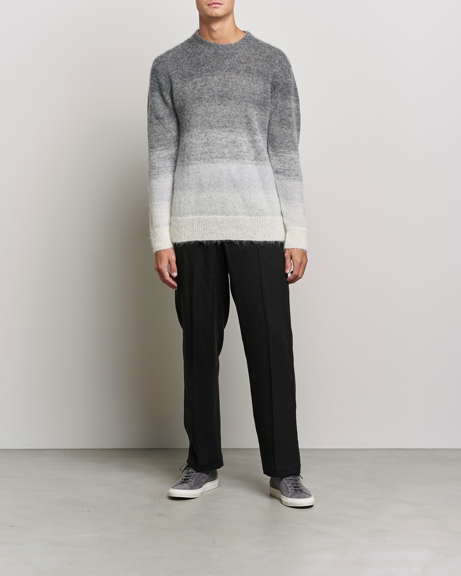 Herre |  | NN07 | Walther Alpacka Mohair Knitted Sweater Grey Multi