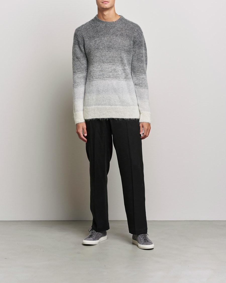 Herre | Gensere | NN07 | Walther Alpacka Mohair Knitted Sweater Grey Multi