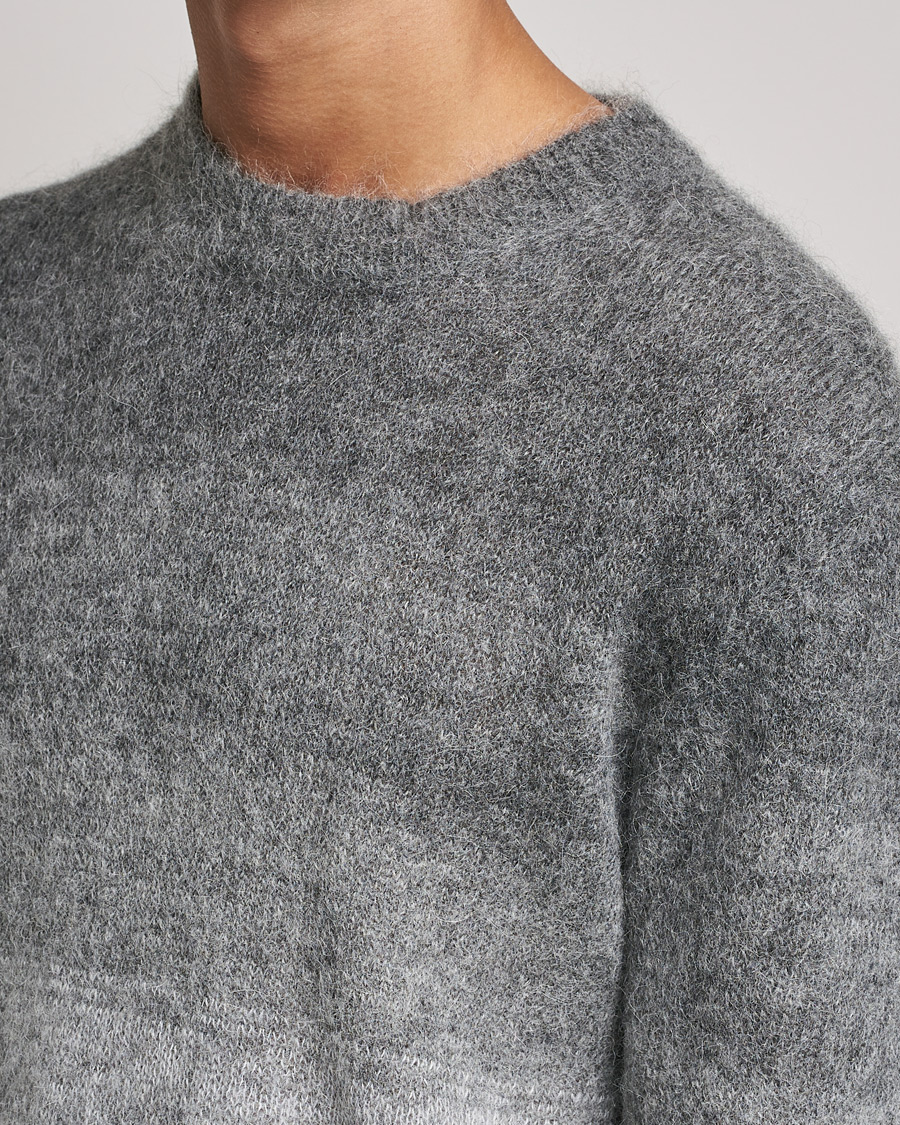 Herre | Gensere | NN07 | Walther Alpacka Mohair Knitted Sweater Grey Multi