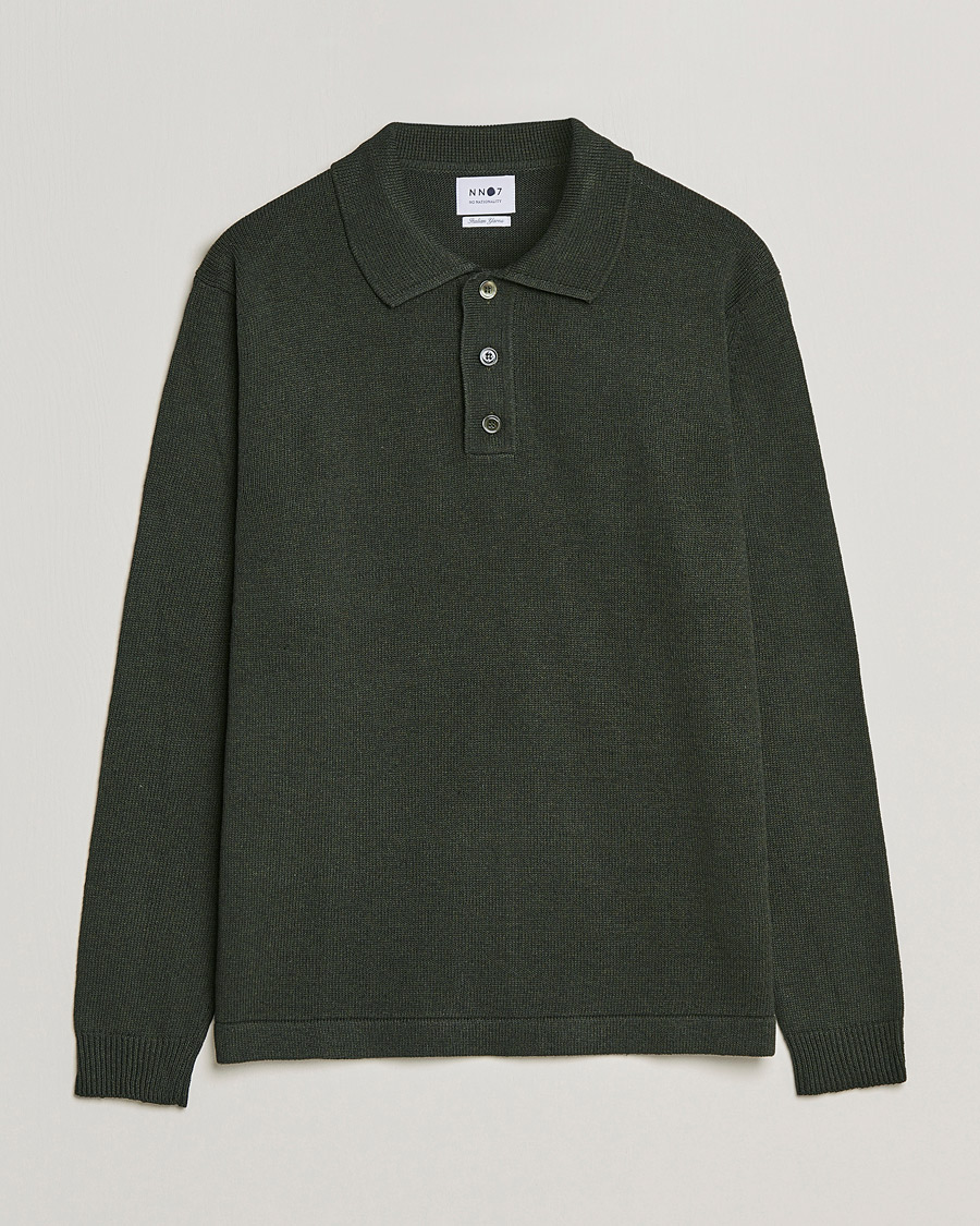 Herre | Gensere | NN07 | Vito Knitted Polo Dark Green