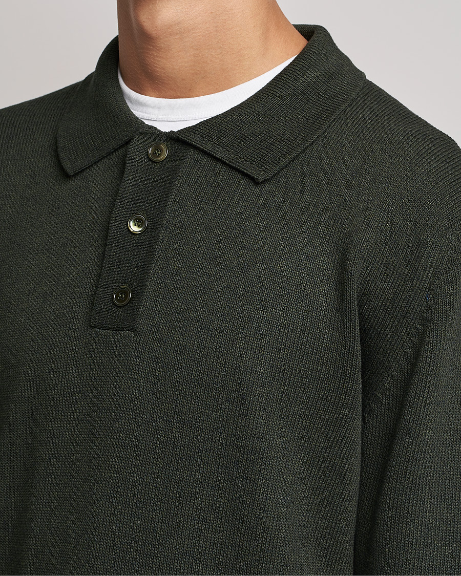 Herre | Gensere | NN07 | Vito Knitted Polo Dark Green