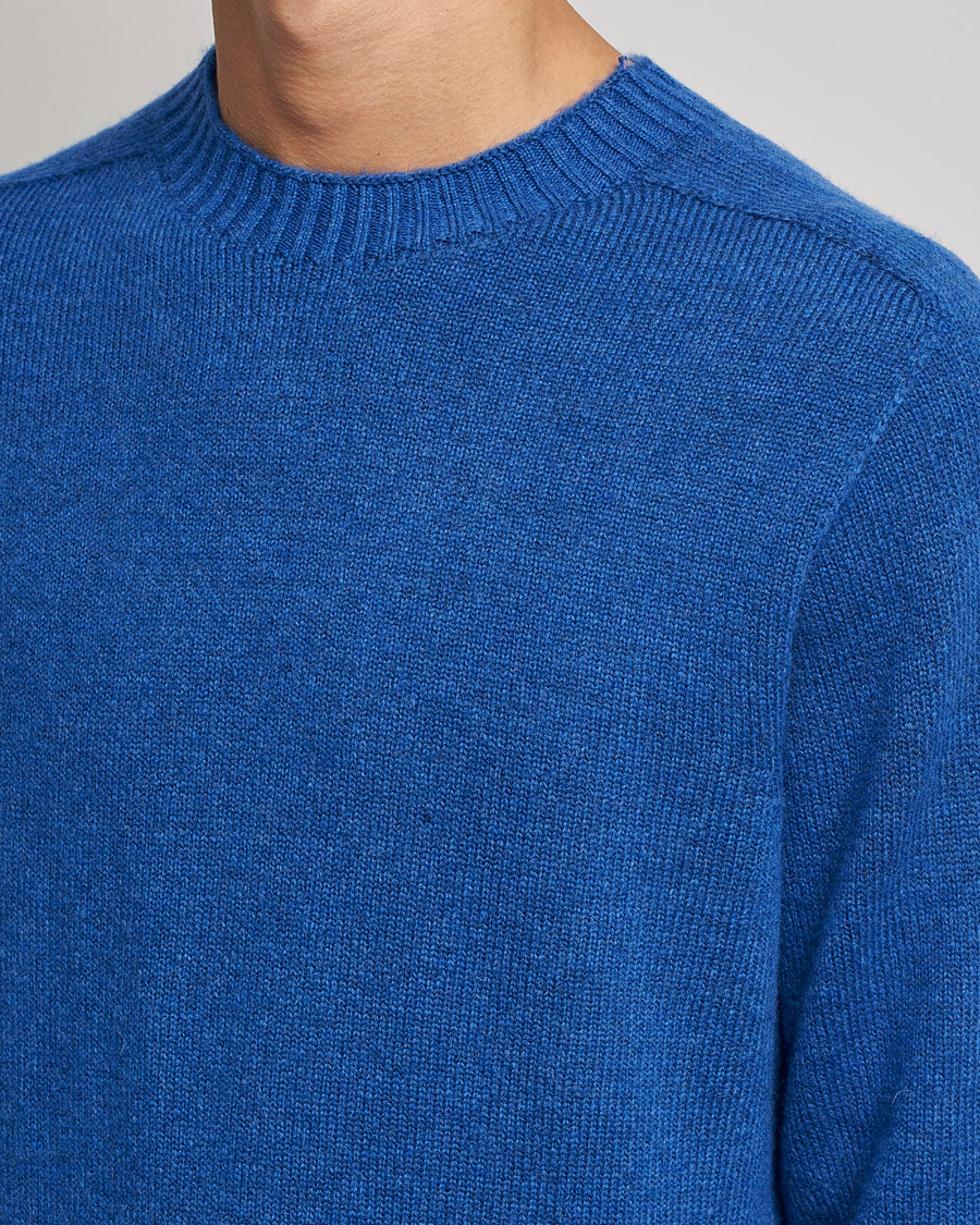 Herre | Gensere | NN07 | Nathan Brushed Wool Knitted Sweater Cobolt Blue