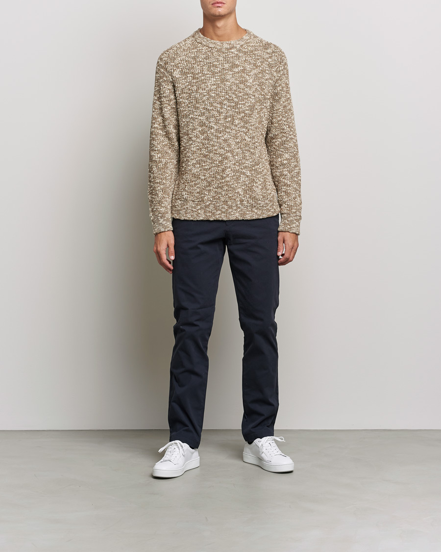 Herre | Gensere | NN07 | Jesse Cotton Knitted Sweater Pyramid Melange