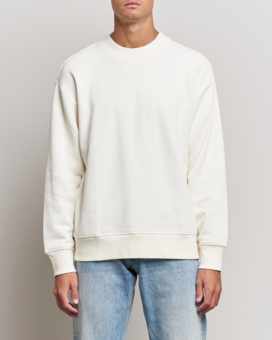 Herre |  | NN07 | Briggs Mock Neck Sweater Ecru