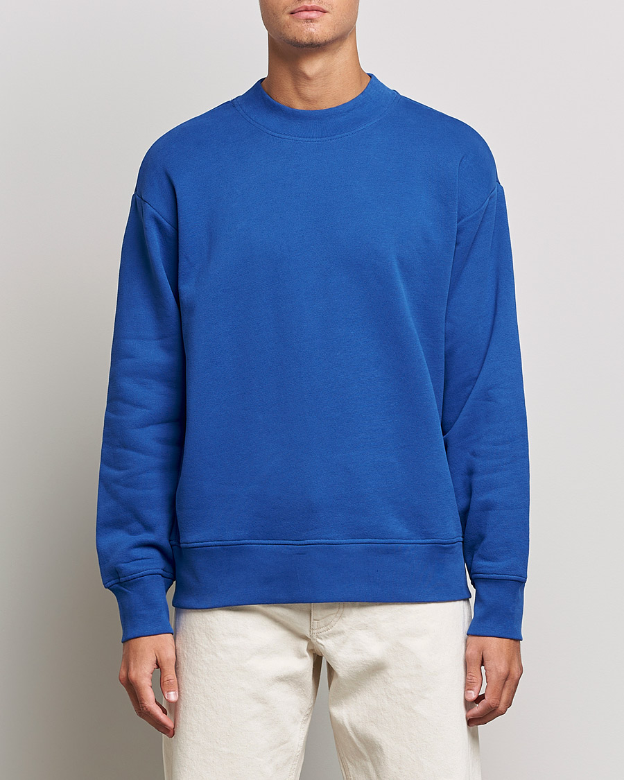 Herre |  | NN07 | Briggs Mock Neck Jersey Sweatshirt Cobolt Blue