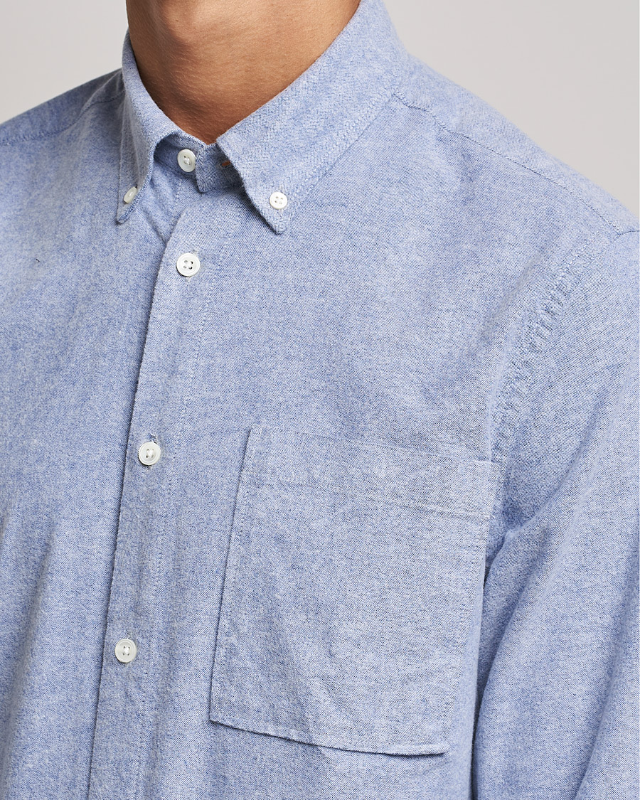 Herre | Skjorter | NN07 | Arne Brushed Striped Shirt Light Blue