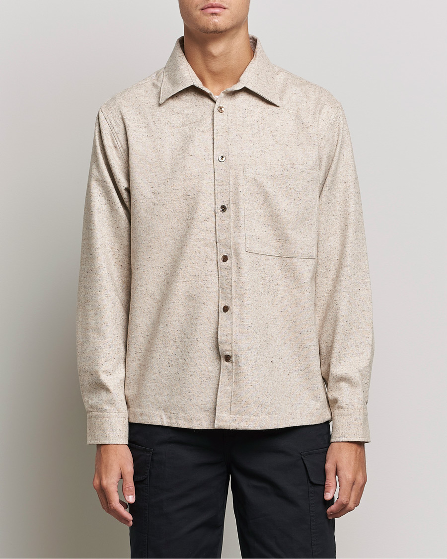 Herre | Skjortejakke | NN07 | Hans Lined Structured Overshirt Khaki
