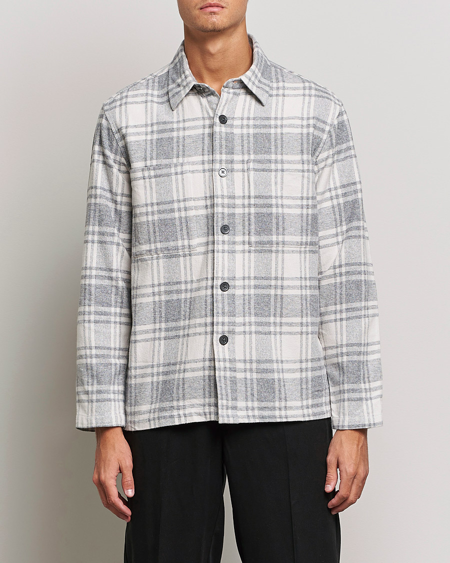 Herre | Skjortejakke | NN07 | Frode Checked Overshirt Grey Multi