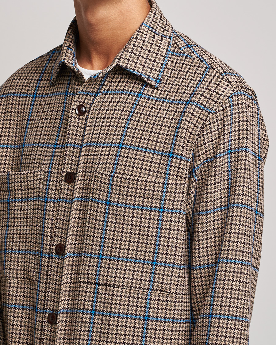 Herre | Skjorter | NN07 | Frode Checked Overshirt Brown/Cobolt Blue