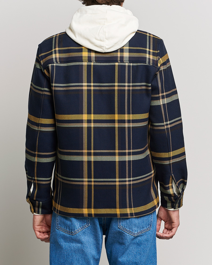 Herre | Skjorter | NN07 | Wilas Checked Overshirt Navy/Yellow