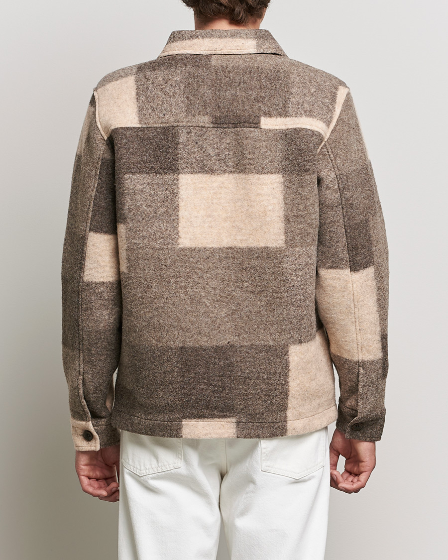 Herre | Jakker | NN07 | Wilas Checked Shirt Jacket Camel