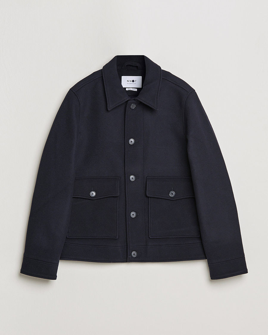 Herre | Jakker | NN07 | Julius Wool Flight Jacket Navy