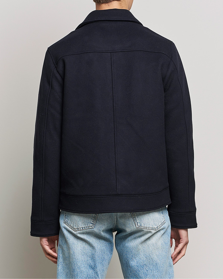 Herre | Jakker | NN07 | Julius Wool Flight Jacket Navy