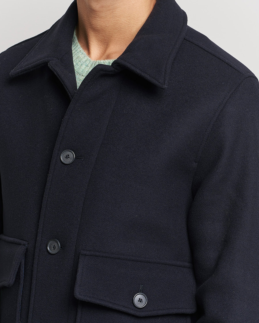 Herre | Jakker | NN07 | Julius Wool Flight Jacket Navy