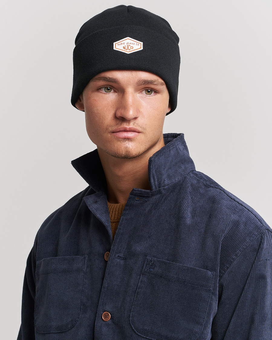 Herre | Nudie Jeans Falksson Beanie Black | Nudie Jeans | Falksson Beanie Black