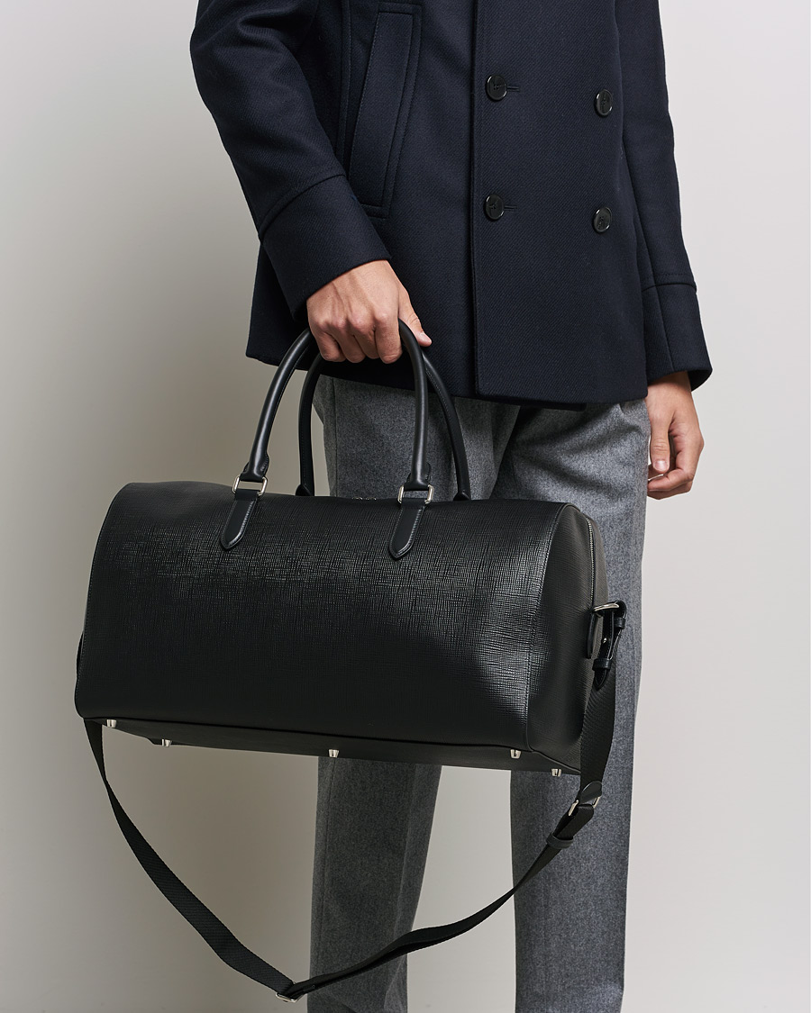 Herre | Weekendbager | Smythson | Panama Leather Weekendbag Black