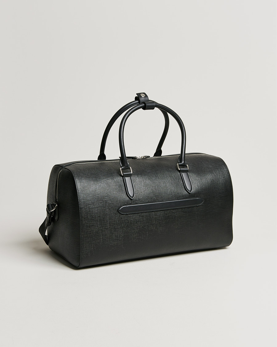 Herre | Smythson Panama Leather Weekendbag Black | Smythson | Panama Leather Weekendbag Black