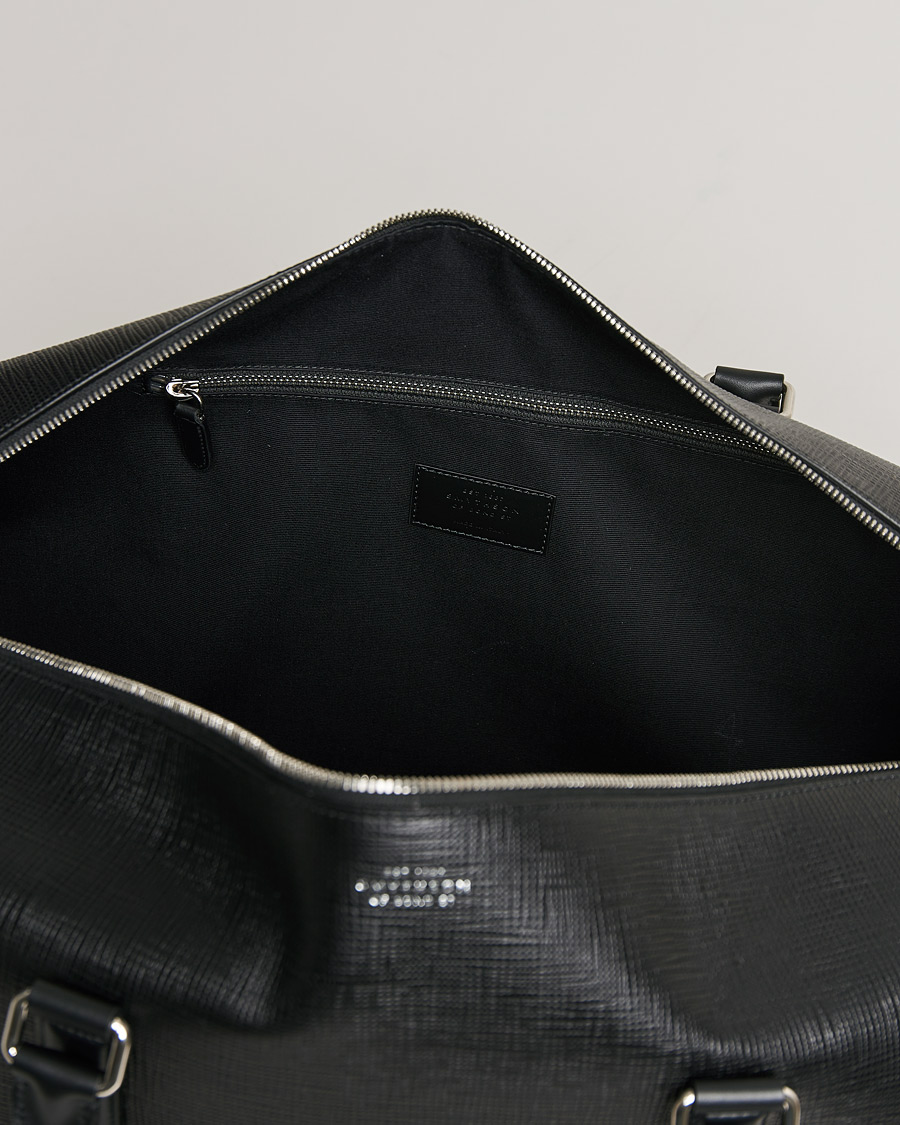 Herre | Smythson Panama Leather Weekendbag Black | Smythson | Panama Leather Weekendbag Black