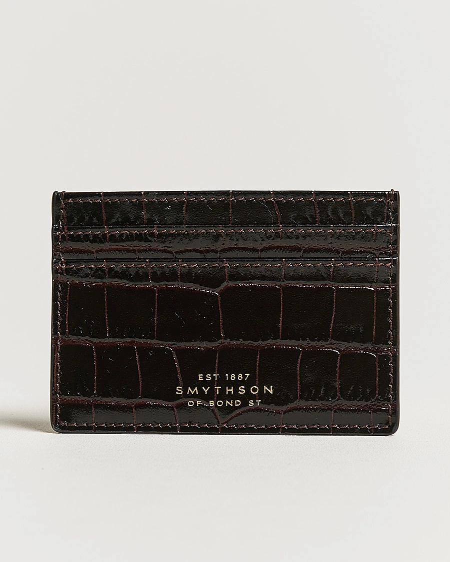 Herre | Lommebøker | Smythson | Mara Flat Cardholder Dark Brown
