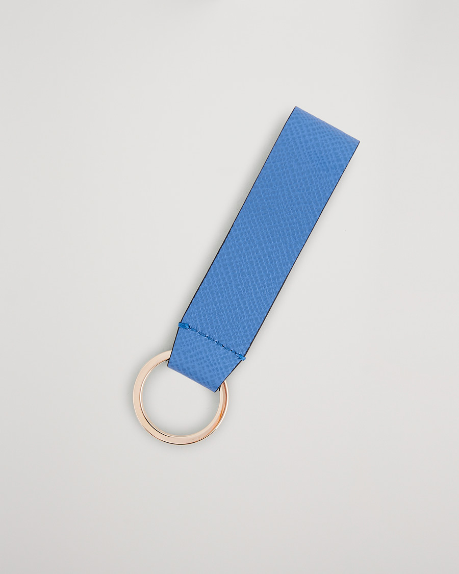 Herre | Nøkkelringer | Smythson | Panama Leather Keyring Nile Blue