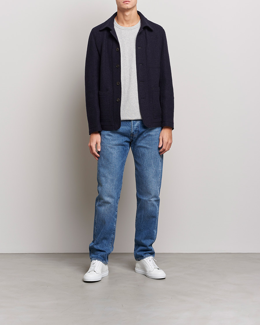 Herre | Dressjakker | Tiger of Sweden | Gio Knitted Wool Blazer Light Ink