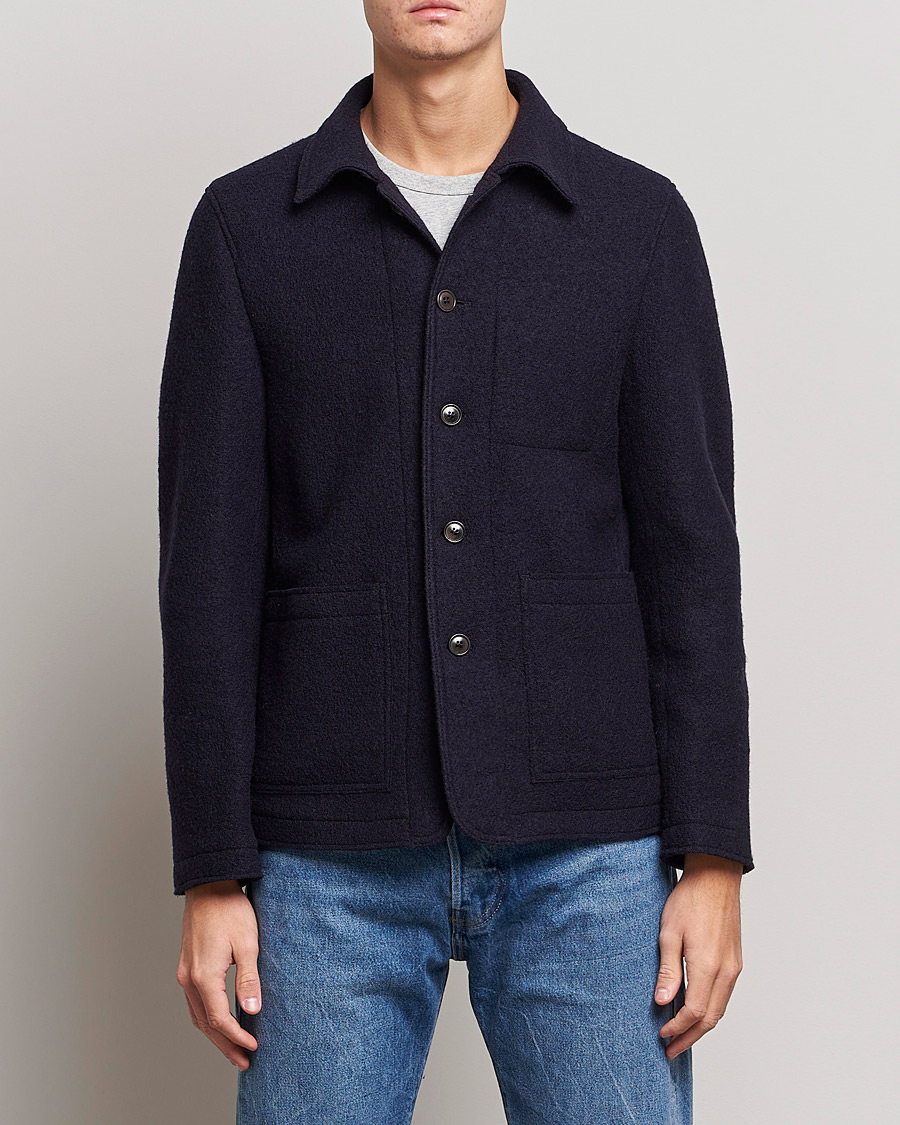 Herre | Dressjakker | Tiger of Sweden | Gio Knitted Wool Blazer Light Ink