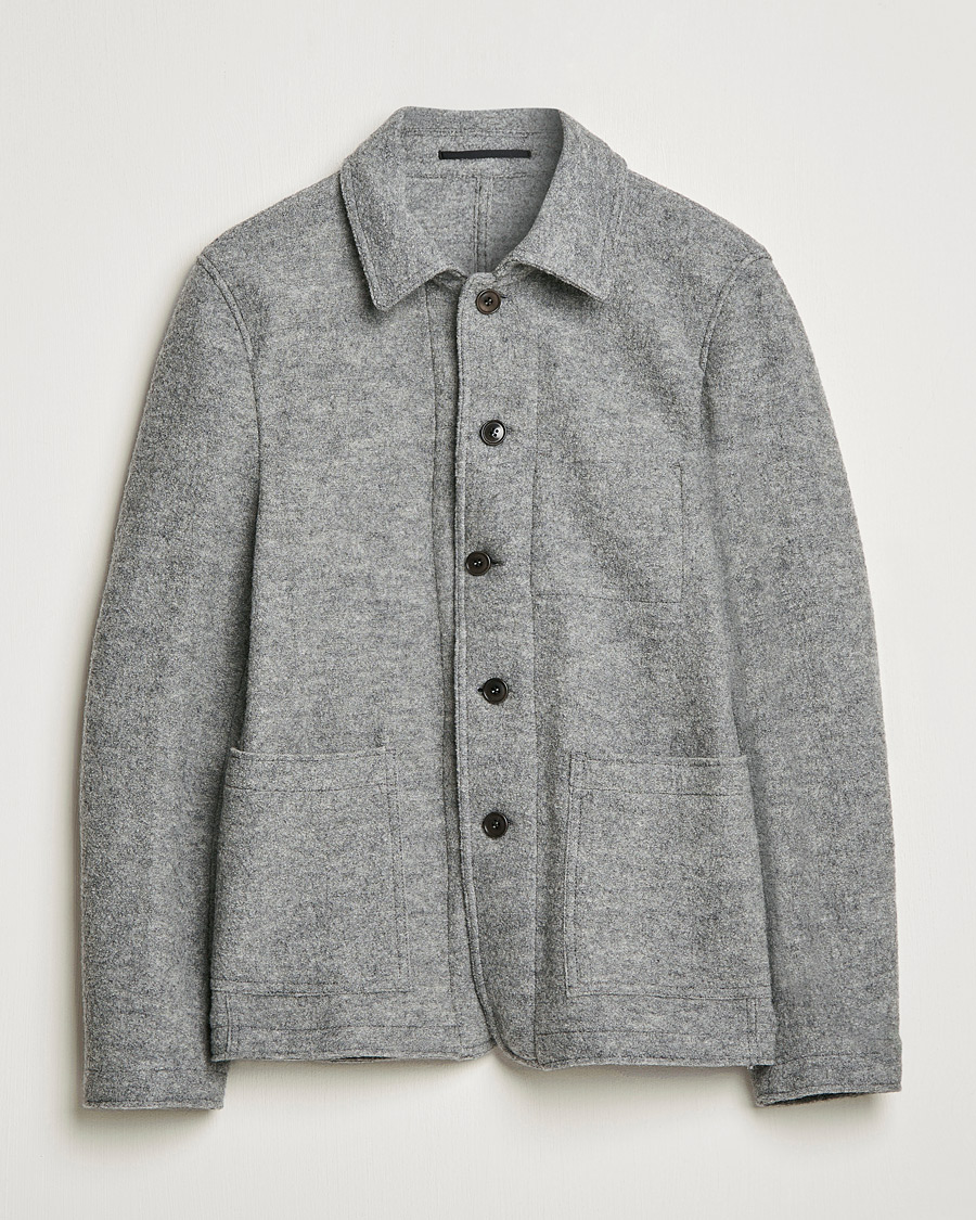 Herre | Dressjakker | Tiger of Sweden | Gio Knitted Wool Blazer Light Grey