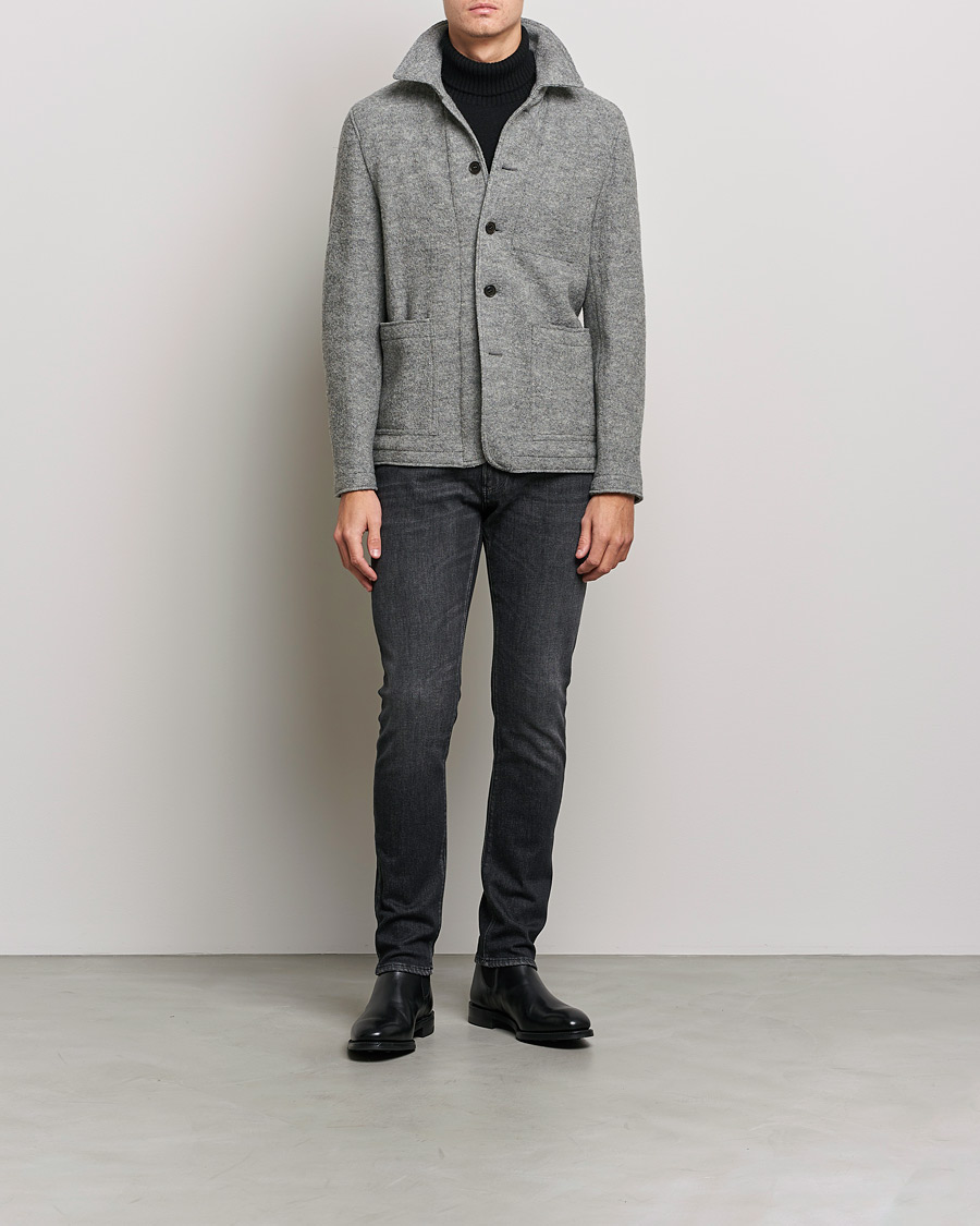 Herre | Dressjakker | Tiger of Sweden | Gio Knitted Wool Blazer Light Grey