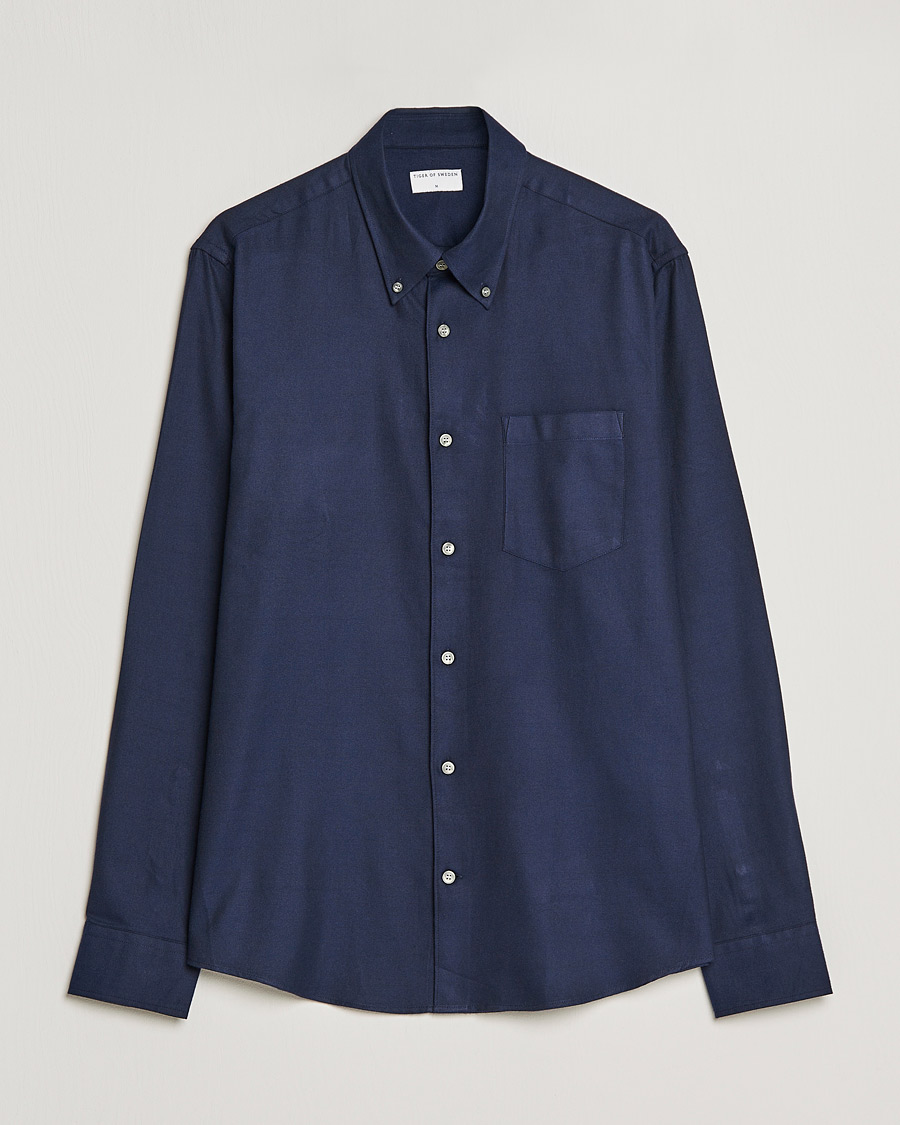 Herre | Skjorter | Tiger of Sweden | Sankt Cotton Shirt Light Ink