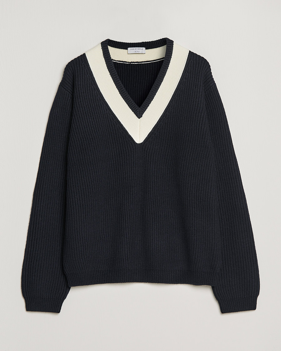 Herre | Gensere | Tiger of Sweden | Puck Wool Sweater Light Ink